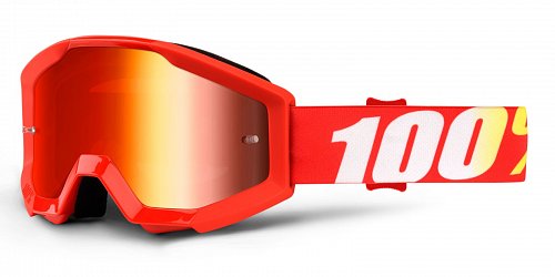 brýle Strata Furnace, 100% - USA dětské (červené plexi s čepy pro slídy)